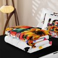 thumbnail image 5 of Manfei Ink Groovy Daisy Zipper Full Size Comforter Sets with Fitted Sheet and 2 Pillowcases, Drip Rose Butterfly Zipper Bedding Set, White Orange, Black Reversible, 4 Pieces, 5 of 7