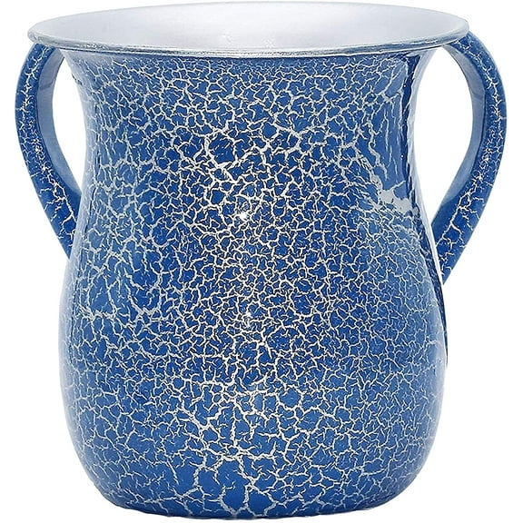 The Kosher Cook, 34 Oz Blue Marble Look Netilat Yadayim Cup - for Washing Ritual