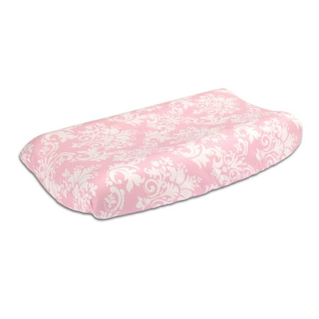 UPC: 0841297104749 | The Peanut Shell Changing Pad Cover Pink Damask