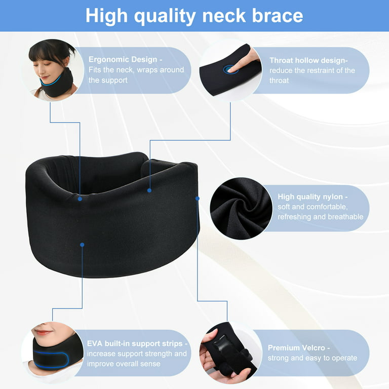 Neck Pain Relief Device-Neck Support Cervical Collar & Soft Neck Brace for  Sleeping-M 