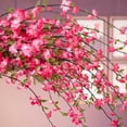 thumbnail image 4 of Artificial Cherry Blossom Flower,Faux Cherry Flowers 39 Inch Peach Branches Arrangement for Home Wedding Table Vase Decor(White)., 4 of 5