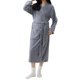 thumbnail image 1 of Gibobby Bata de seda para mujer Albornoz de tela de toalla para mujer, ropa de dormir de Color sólido de secado rápido, vestido largo de de otoño(Gris,XL), 1 of 4