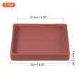 thumbnail image 2 of Unique Bargains 5' Ceramic Square Planter Saucer Flower Pot Drip Tray Coaster, Maroon 2 Pack, 2 of 5