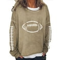 thumbnail image 1 of EQWLJWE Chandails en Molleton de Football pour Femmes, Chandails en Molleton de Jour de Match, Chandail-Over Rugby Surdimensionné, Col Rond, Hauts d'Entraînement pour Femmes, 1 of 3
