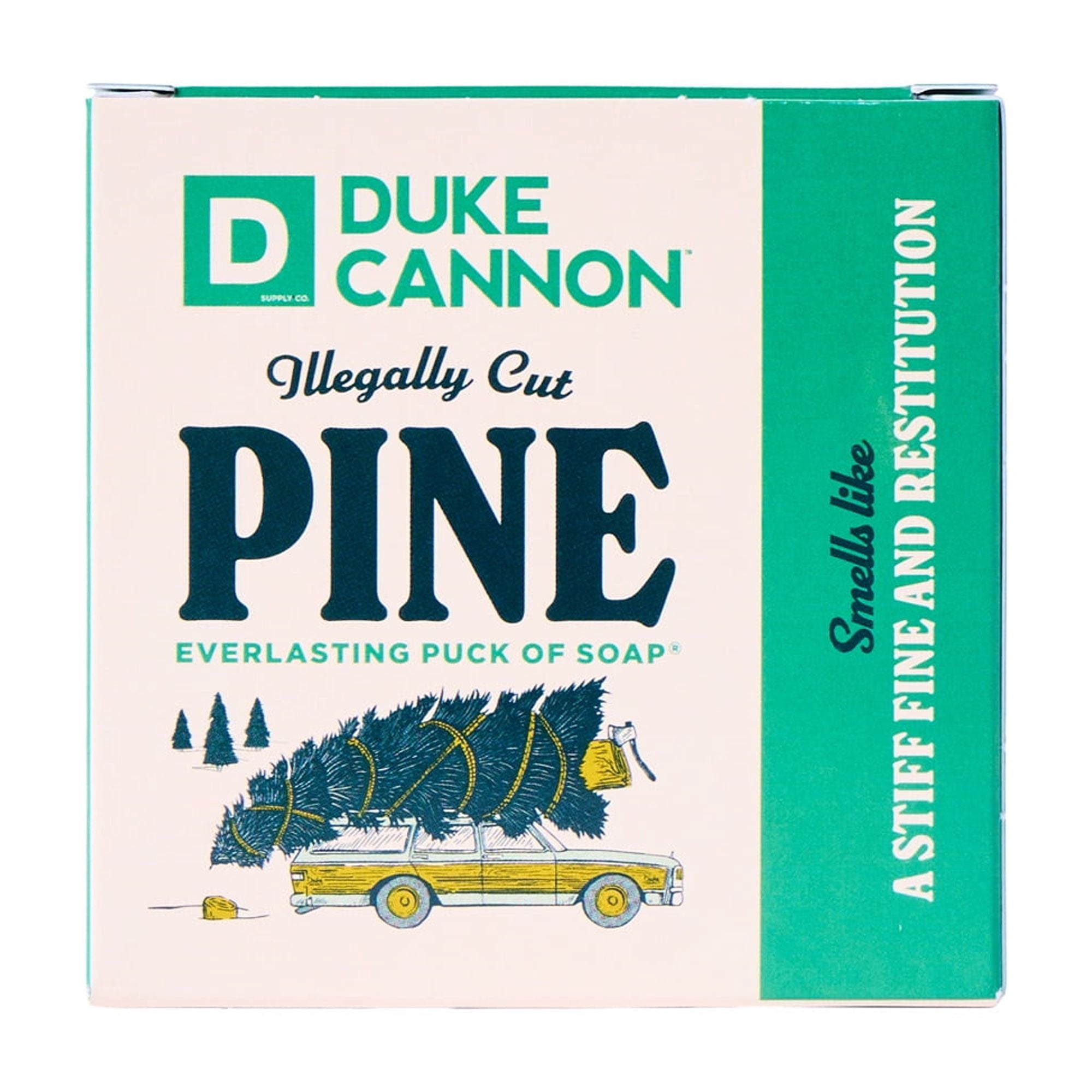 Duke Cannon Everlasting Puck of Soap for Men, Holiday Illegally Cut Pine, 5 oz Soap Puck