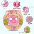 thumbnail image 2 of CQHVKQ 20" Inflatable Baby Pool Float Seat, Frog Pattern Baby Swimming Ring for Swim Training, Toddler Inflatable Swimming Float with Airbag Seat, Adjustable Infant Pool Floats 6-36 Months, Pink, 2 of 9