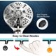 thumbnail image 5 of High Pressure Hand Held Shower Head, 6 Spray Settings 4.3 Inch Shower Head, 5 of 5