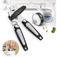 thumbnail image 5 of Manual Can Opener, Food-Safe Stainless Steel, Smooth Edge, Bottle Opener with Non-Slip Handle and Ergonomic Rotation Knob for Elderly (Black), 5 of 5