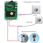 Smart Home 433Mhz DC 2CH Learning Code Wireless Remote Control Switch Relay Receiver Transmitter Universal Remote Switch System and Long 500M Transmitter Remote Controls 1527