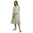 thumbnail image 4 of Moomaya Cotton A-Line Flared Sleepwear For Ladies WoMen's Nightdress, 4 of 6