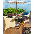 thumbnail image 5 of Hokiten Outdoor Tablecloths with Umbrella Hole & Zipper, Sunflower Rectangle Tablecloth 60x120 Inch, Watercolor Flower Plant Vintage Leaf Waterproof Table Cloth, Patio/Pool/Picnic Table Covers, 5 of 7