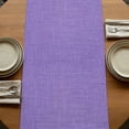 thumbnail image 5 of Lavender Burlap Texture 108 Inch Table Runner, Farmhouse Vintage Lavender Farmhouse Dresser Scarf Cotton & Linen Tablerunner for Dining/Kitchen Island/Holiday Party Décor 13" x 108", 5 of 9