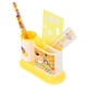 thumbnail image 4 of Portalápices giratorio 2 cajas de lápices de plástico de rejilla con sacapuntas tijeras para estudiantes lápices almacenamiento de bolígrafos regalo amarillo, 4 of 14