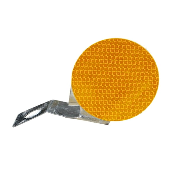 Reflector frontal para señalización de entrada de vehículos, alta visibilidad, 10 cm, fácil de instalar. amarillo