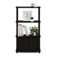 thumbnail image 5 of Furinno Go Green 4-Tier Multipurpose Display Shelf with Door, Espresso/Black, 5 of 6
