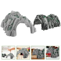 Hemoton 2-Pack Model Train Tunnel Cave Toy Railway Accessory for Train Set Scene Simulation