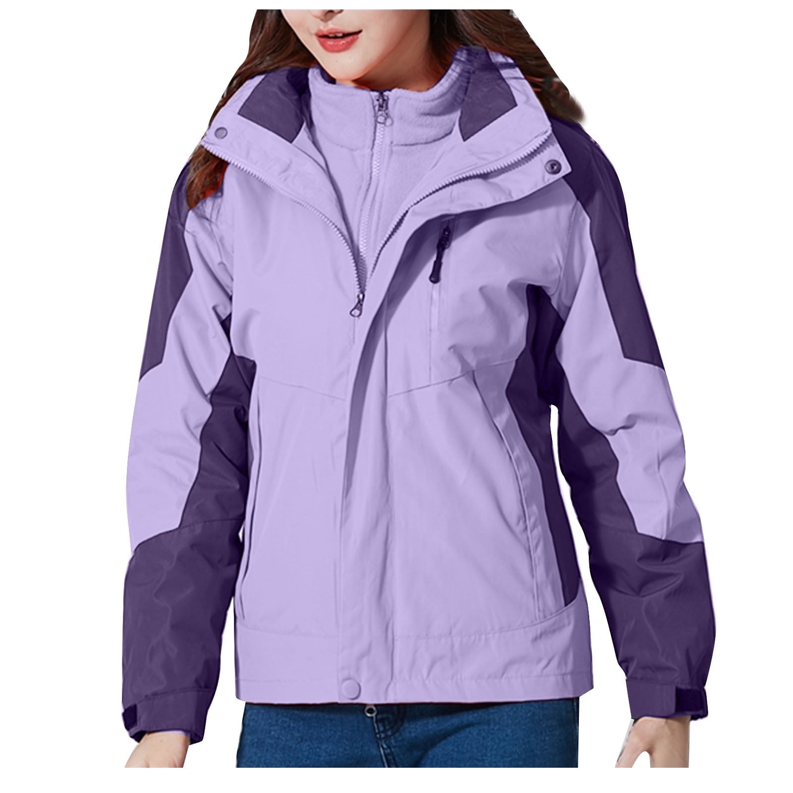 Pisexur Womens Warm Jacket Waterproof Ski Jacket 3-in-1