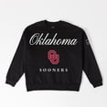 thumbnail image 5 of Women's Gameday Couture Black Oklahoma Sooners Oversized Legacy Club Black Label Premium Fleece Sweatshirt, 5 of 5