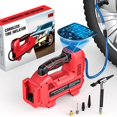 thumbnail image 1 of LIVOWALNY Cordless Tire Inflator Air Compressor Compatible with Milwaukee 18V Battery, Portable Handheld Air Pump with D, 1 of 7