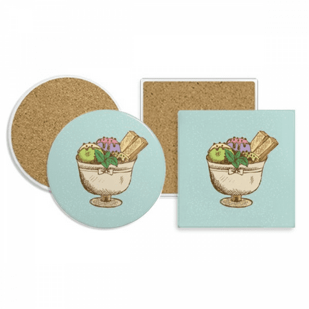 

biscuit cup ice ball coaster cup mug holder absorbent stone cork base set