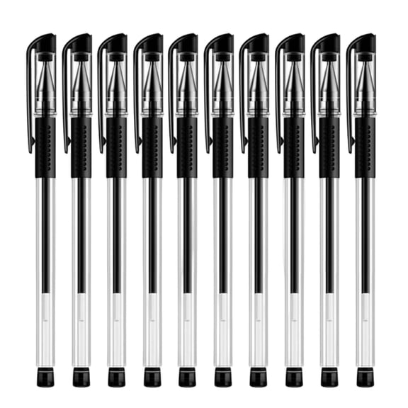 10 Pcs Gel Pens, 0.5mm Black Ink Fine Point Smooth Writing Pen for Journaling Note Taking Supplies