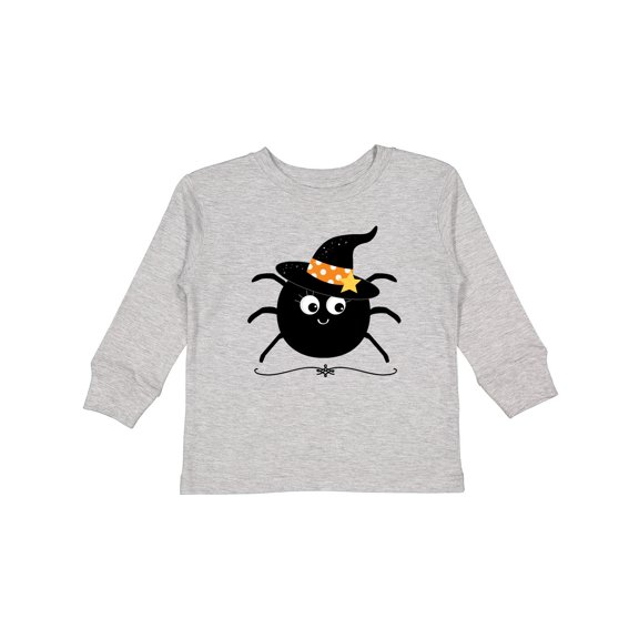 Inktastic Halloween Witch Spider Girls Long Sleeve Toddler T-Shirt