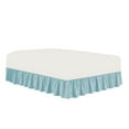 thumbnail image 1 of The Great American Store 3 Side Coverage Ruffle/Gathered Bed Skirt with 22 Inch Drop Length (Twin XXL, Solid Light Blue) 1500 Series Brushed Microfiber - Covers Bed Legs and Frame, 1 of 3