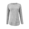 Knit Tops for Women 2025 Casual Spring Summer Long Sleeve Crewneck