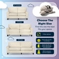 thumbnail image 5 of Serta Copenhagen 61" Rolled Arm Sofa, Easy Care Polyester,  Loveseat or Couch for Small Spaces, ButterCream, 5 of 16