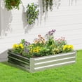 thumbnail image 2 of Outsunny Galvanized Raised Garden Bed, 4' x 3' x 1' Metal Planter Box, 2 of 8