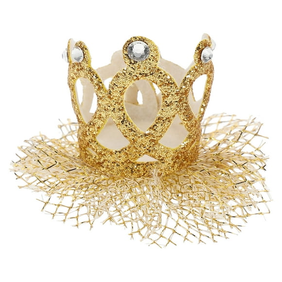 Miangastore Couronne en Tulle Doré pour Enfants Parfait pour les Fêtes et la Photographie Léger