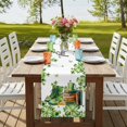 thumbnail image 4 of Table Runners 120 Inches Long Dress Scarves, St. Patrick's Day Farmhouse Coffee/Dining/Kitchen Table Runner for Living Room, Lucky Shamrocks Boots Books Green Plants 13x120 Inch, 4 of 9