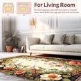 thumbnail image 2 of ODIKA 8'x10' Machine Washable Non-Slip Area Rug, Intricate Floral Medley in Earthy Tones with Vintage Charm High Traffic Rug, Peach, 227745, 2 of 7