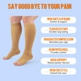 thumbnail image 4 of Copper Compression Socks for Women & Men Open Toe 15-20mmHg is Best Support for Circulation Recovery and All Day Wear, 4 of 7