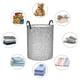 thumbnail image 4 of Fotbe Silver Mosaic Cesto de Ropa con Asas, Cesto Impermeable de Gran Capacidad, Bolsa de Lavado para Dormitorio, Cesto de Ropa con Ruedas y Asas-Small, 4 of 6