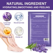 Mooyam 5 Pack Lavender Foot Peel Mask Baby Foot Exfoliant Feet Peel Mask
