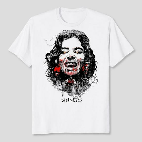 Sinners 2025 Movie Drawing Shirt, Horror Fan Men's And Women's Graphic Tee 100% Cotton by TBun, Full Sizes S-5XL