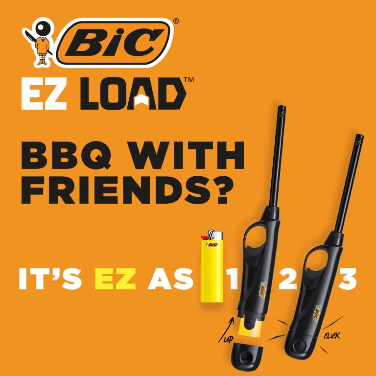 BIC EZ LOAD Lighter, Reloadable Multi Purpose Lighter, 10-Pack Starter Kit (Colors May Vary)