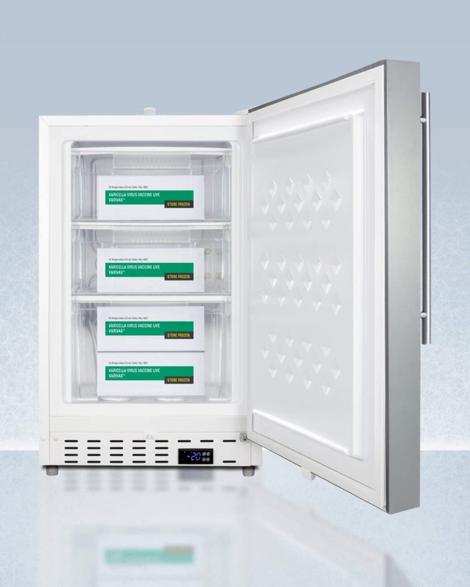 Accucold ADA305AFSSHVLHD 20" Built-In Undercounter Medical Freezer, 2.47 Cu. Ft., Steel Door/Handle