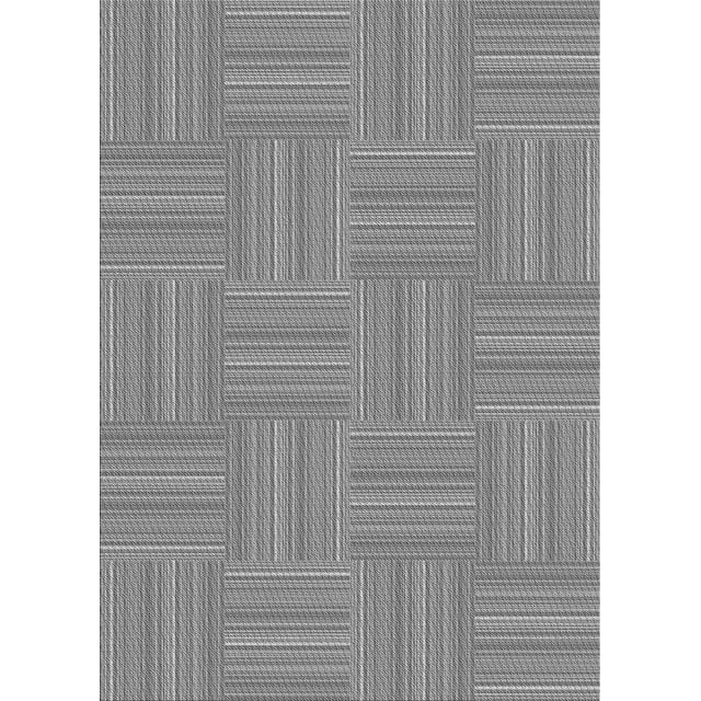 Ahgly Company Tapis d'Intérieur Lavables en Machine, Rectangles Transitionnels Gris Fumé, 5' x 8'