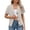 Beige, variant on Women's Solid Color Waffle Knit V Neck Short Sleeve Cardigan, Button Down Lightweight Open Front Cropped Blouse, Breathable and Soft for Summer Daily Wear or Airy Layering over Dresses Navy