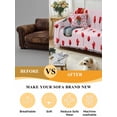 thumbnail image 5 of Red Tulip Flowers Couch Cover, Spring Farmhouse Floral Botanical Pink Sofa Cover Blanket for 2 Seat Cushion, Sectional Sofa Slipcover Furniture Protector for Living Room Bedroom 71''x102'', 5 of 9