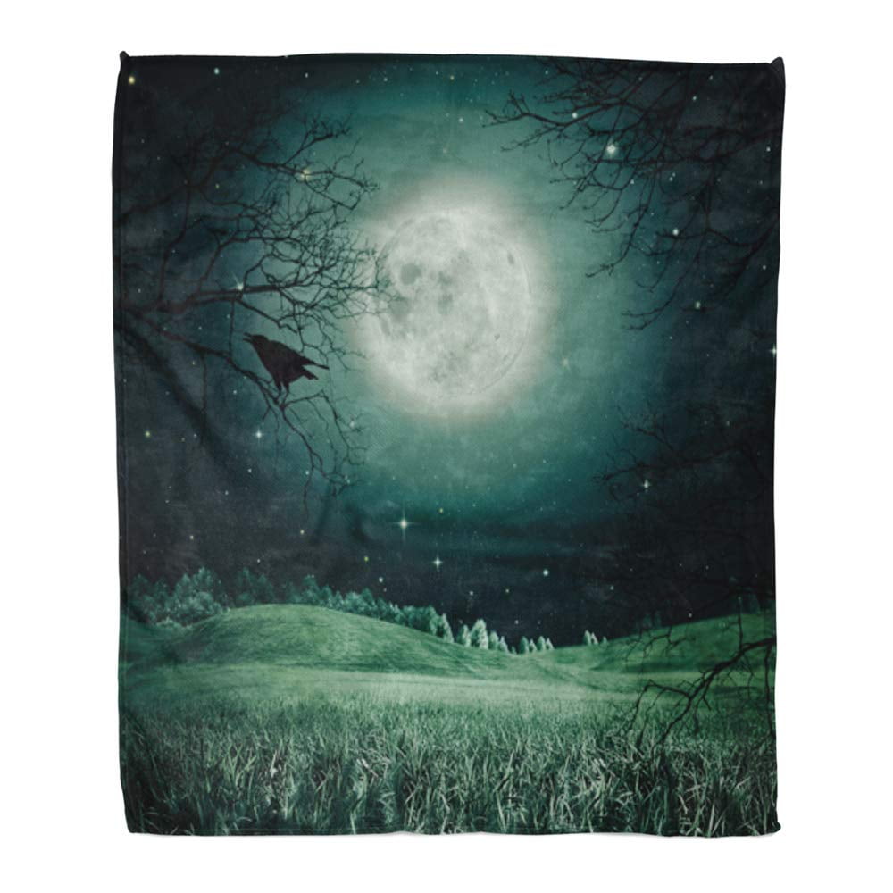 Arrow Forest Green Blanket Throw Fleece Dark Home Decor