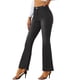 thumbnail image 4 of INSPIRE CHIC Pantalones de campana vintage de cintura alta elásticos para mujer, jeans con botones en forma de campana, talla XL, color negro, 4 of 5