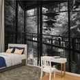 thumbnail image 2 of Peel and Stick Wallpaper Waterproof ruriko monochrome kyoto black whites Wall Mural Decor Self Adhesive and Removable 100in x 144in, 2 of 8