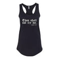 thumbnail image 2 of Wild Bobby, Thou Shall Not Try Me Mood 24:7, Inspirational/Christian, Women Racerback Tank Top, Black, Small, 2 of 4