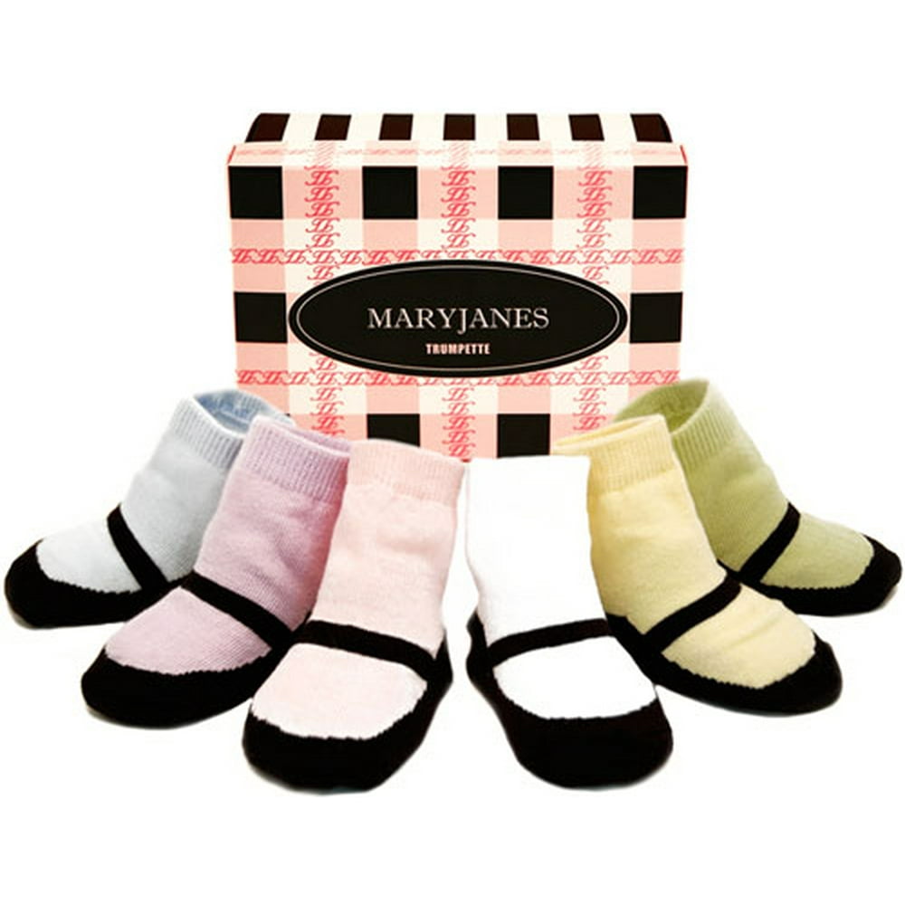 Trumpette Trumpette Baby Girls Maryjane Pastel Socks, 6Pack