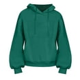 thumbnail image 4 of VISALY Hoodies Pullover Cotton Sweaters Womens Oversized Loose Fleece Sweatshirts Fall Pullover Sweaters Teen Girls Preppy Top Clothes Half Zip Pullover Women Women's Pullovers Dressy Sweaters Green S, 4 of 4