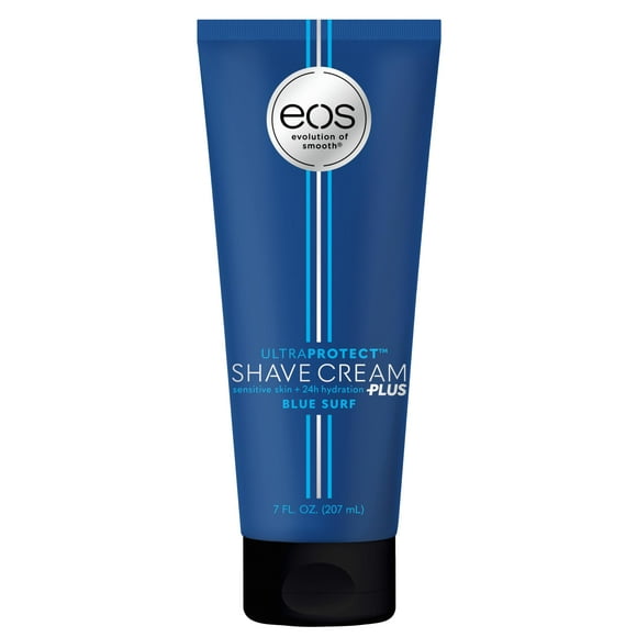 eos UltraProtect Mens Shave Cream- Blue Surf 24-Hour Hydration Non-Foaming Formula 7 fl oz