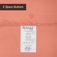 thumbnail image 6 of ROYALE Coral Duvet Cover Queen Size - Washed Duvet Cover Set, 3 Piece Double Brushed Duvet Covers with Button Closure - 1 Duvet Cover 90x90 inches and 2 Pillow Shams - Comforter Cover, 6 of 8